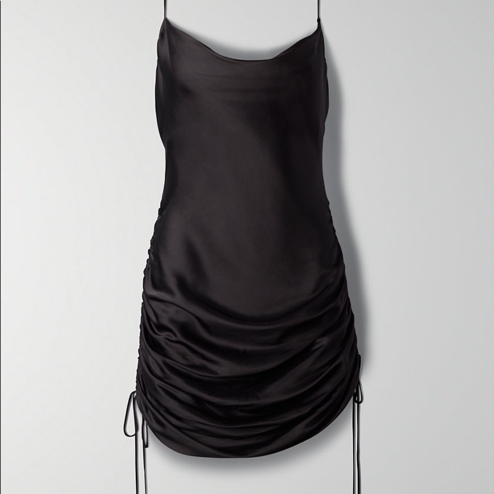 Aritzia Only Ruched Slip Dress